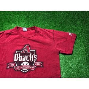 Vintage Arizona Diamondbacks 10th Anniversary MLB Mens Red Tee Size XL